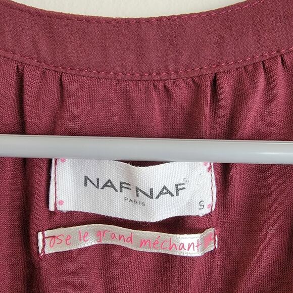 NAF NAF Sleeveless Wine Mini Dress - Picture 3 of 3